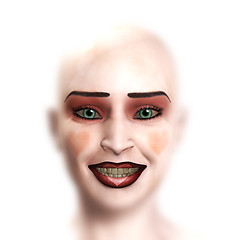 Image showing Female Clown Face