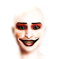 Image showing Female Clown Face