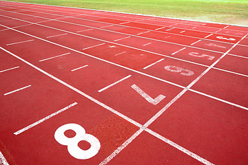 Image showing lanes of running track