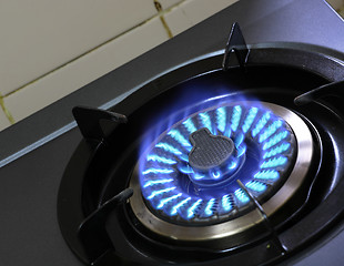 Image showing fire of gas stove