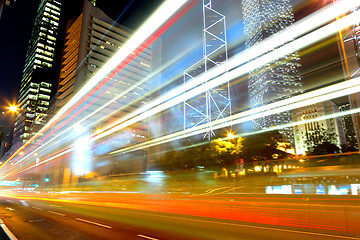 Image showing traffic in city at night