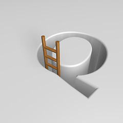 Image showing letter q and ladder