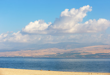 Image showing Lake Kinneret at dawn