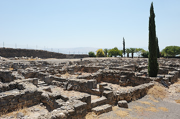 Image showing Excavations of the ancient city of Capernaum 