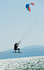 Image showing Sky-surfing on lake Kinneret