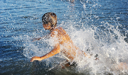 Image showing Swimming in lake Kinneret