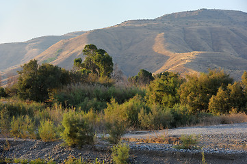 Image showing Shore of lake Kinneret in the morning