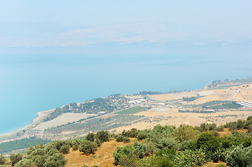 Image showing North shore of Lake Kinneret