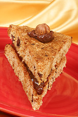 Image showing Hazelnut and chocolate cake