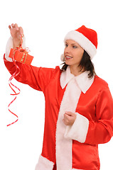 Image showing santa with gift