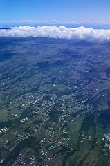 Image showing Aerial view of Cafres plain Reunion island