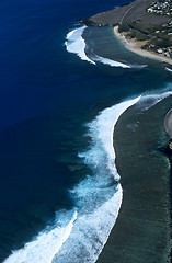 Image showing Aerial view of Saint Leu lagoon Reunion island