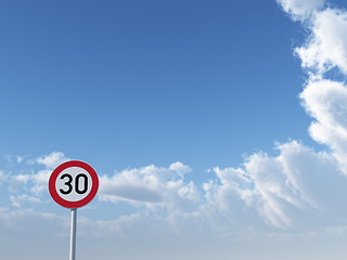 Image showing speed limit thirty