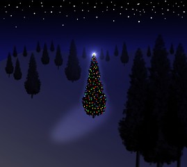 Image showing Christmas Tree Blue