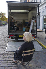 Image showing Mature lady moving