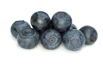 Image showing Few blueberries closeup