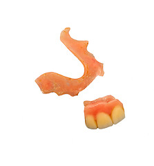Image showing Broken False Teeth