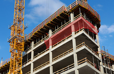 Image showing Construction site in Hamburg, Germany, with cranes