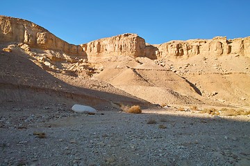 Image showing Sandstone rocks in the desert at sunset