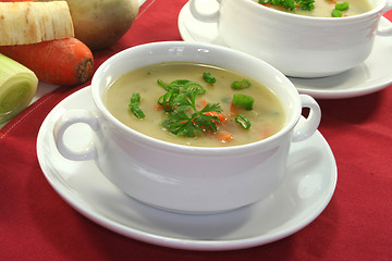 Image showing Cream of potato soup