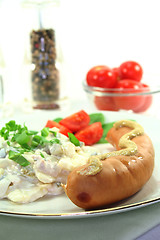 Image showing Potato salad with fresh herbs