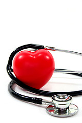 Image showing Stethoscope with heart