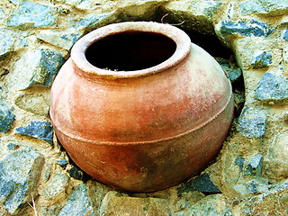 Image showing Pot in the wall. Kakopetria. Cyprus