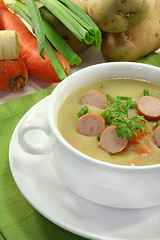 Image showing Cream of potato soup