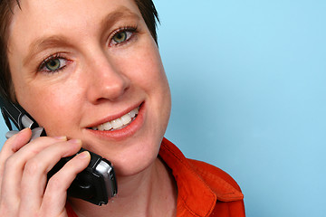Image showing Woman on phone