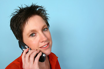 Image showing Woman on phone