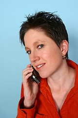 Image showing Woman on phone