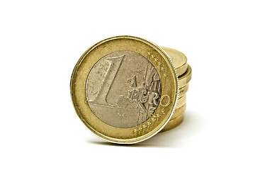 Image showing euro coins isolated on white 