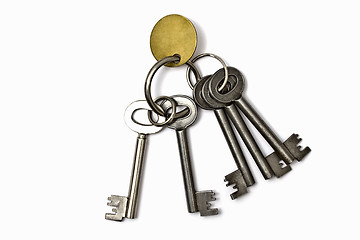 Image showing A bunch of old keys