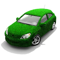 Image showing The metaphor of the green eco-friendly car