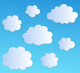 Image showing Cartoon clouds collection 3