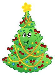 Image showing Decorated Christmas tree 1