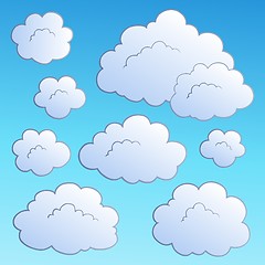 Image showing Cartoon clouds collection 2