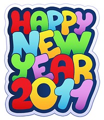 Image showing Happy New Year sign 2011