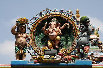 Image showing Ganesh sculpture at tempel in Chennai