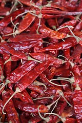 Image showing Background of dried Chili peppers