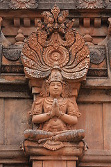 Image showing Hindu statue at temple in Hampi, India