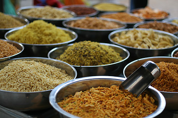 Image showing Bowls of Indian food