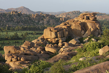 Image showing Landscape around Hampi in South India