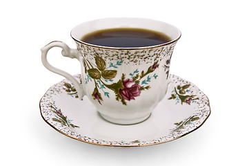 Image showing Coffee in a porcelain cup