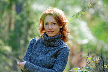 Image showing Portrait of woman in nature