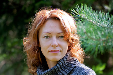 Image showing Portrait of woman in nature