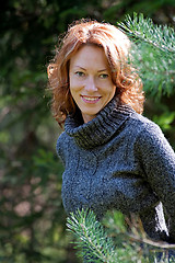 Image showing Portrait of woman in nature