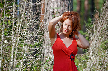 Image showing Portrait of woman in nature