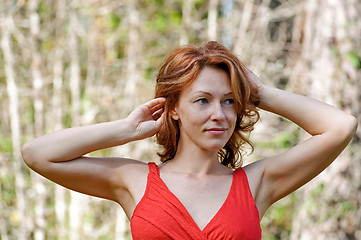 Image showing Portrait of woman in nature