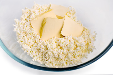 Image showing Ingredients for curd biscuits